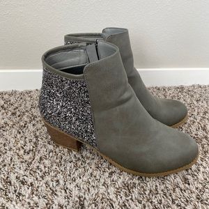 Glitter Heel Booties